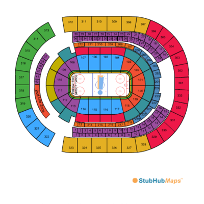 Nashville Predators Bridgestone Arena Seating Chart - Vintage Hockey T